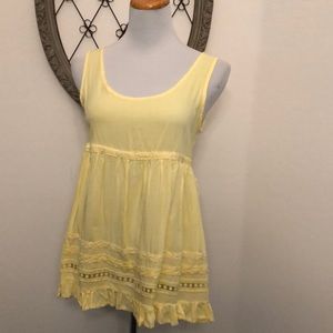 OVS yellow sleeveless blouse size small